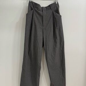 Zara Gray Dress Pants with Pleated Front